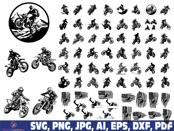 Download Dirt Bike Svg, Motocross Rider SVG - Rider Collection