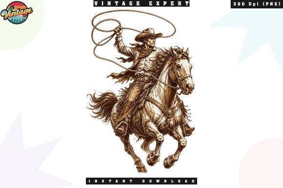 Download Vintage Western Cowboy Rider PNG - Rider Collection